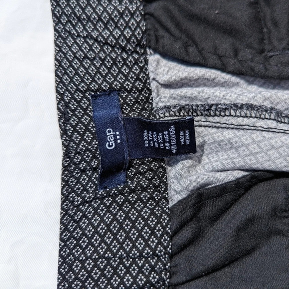 GAP Black with  White Detail Work Pants - Elastic Waist and Ankle- size XS - Picture 7 of 9